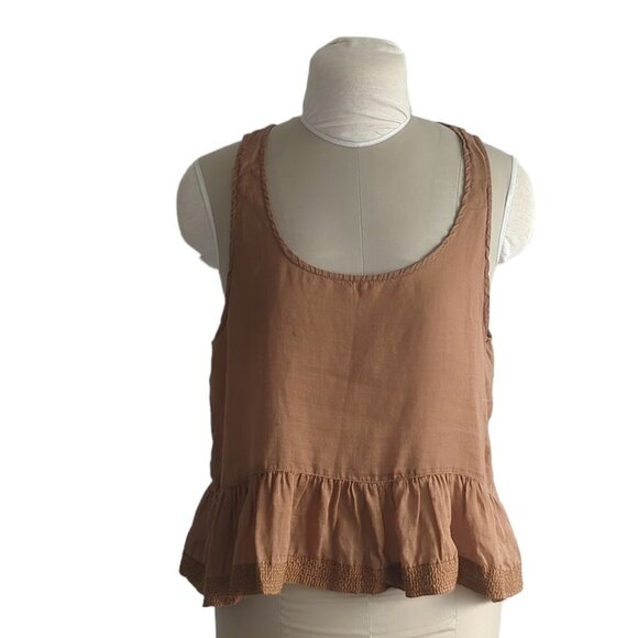 Aritzia Wilfred Sleeveless Peplum Blouse - Picture 2 of 6